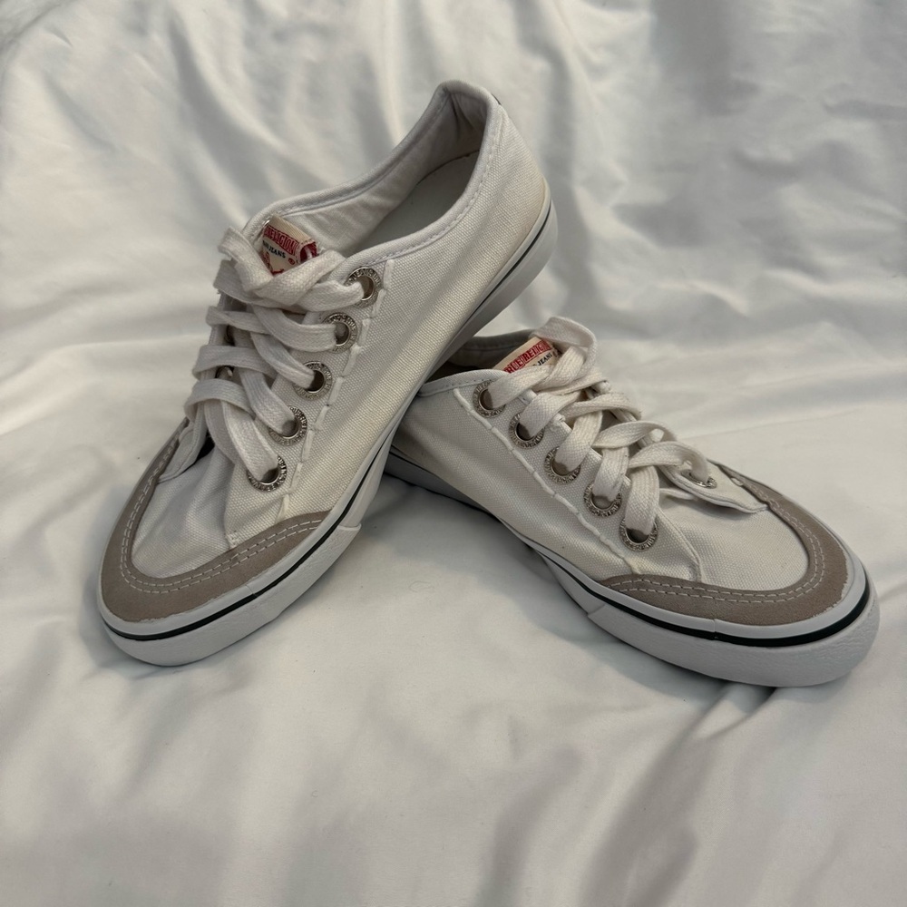 EUC Y2K Vintage True Religion Canvas and Suede Low-top Lace Up Sneakers